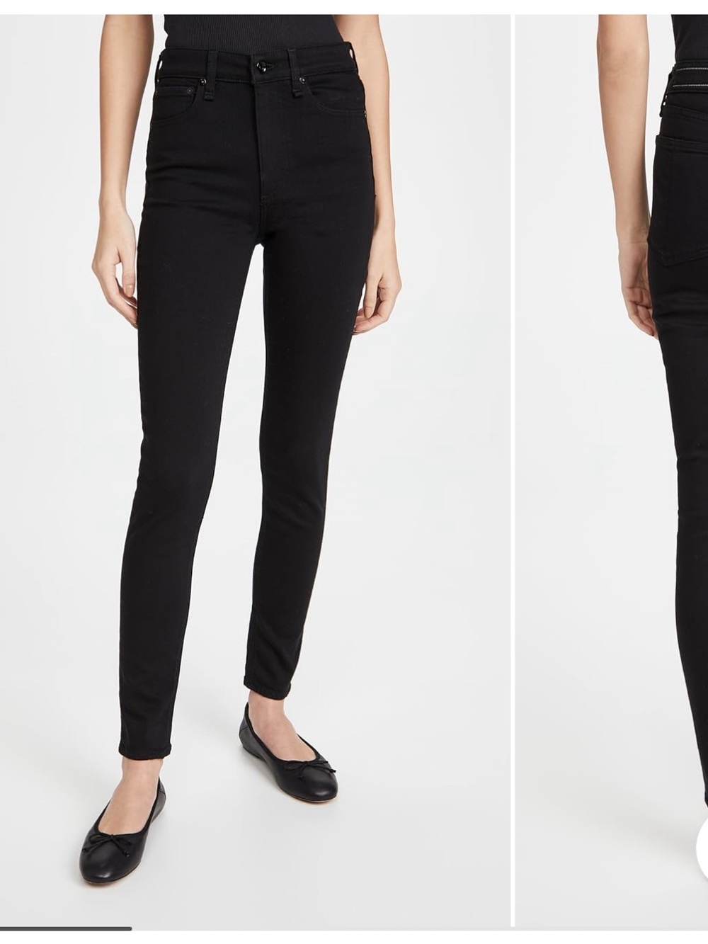 rag & bone Black High-Rise Skinny Jeans